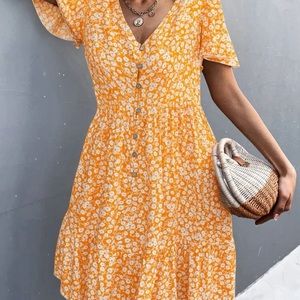 Brand new Shein large yellow dress